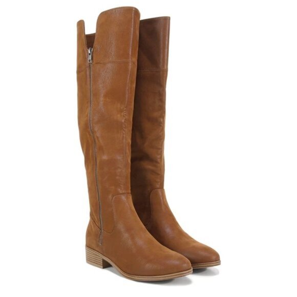 MIA Shoes - MIA Women's 7.5 Cognac Carsyn Round Toe Knee High Zip Boots